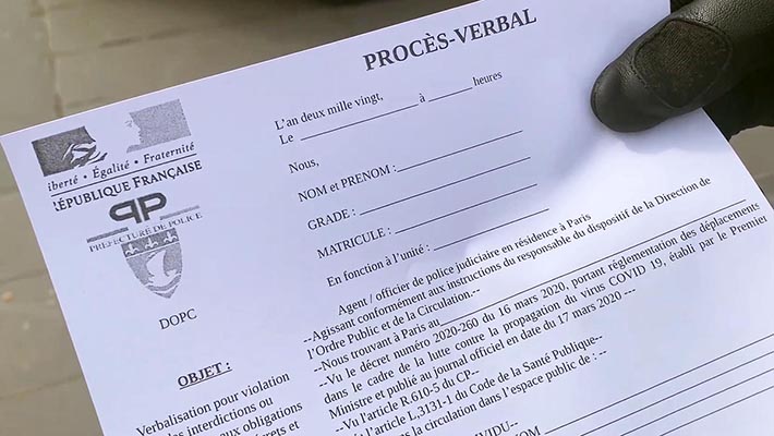 Les infractions au confinement bientôt verbalisées par PV électronique